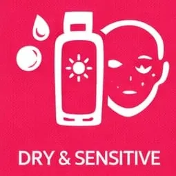 Hydrating dry skin sunscreen category icon.