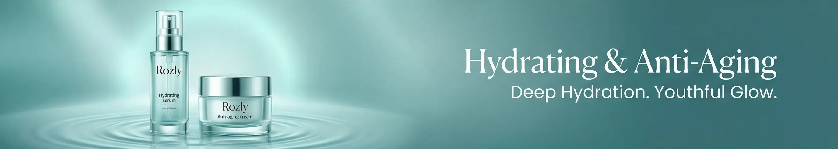 Best hydrating face wash for dry skin in Pakistan banner with luxury products at Rozly