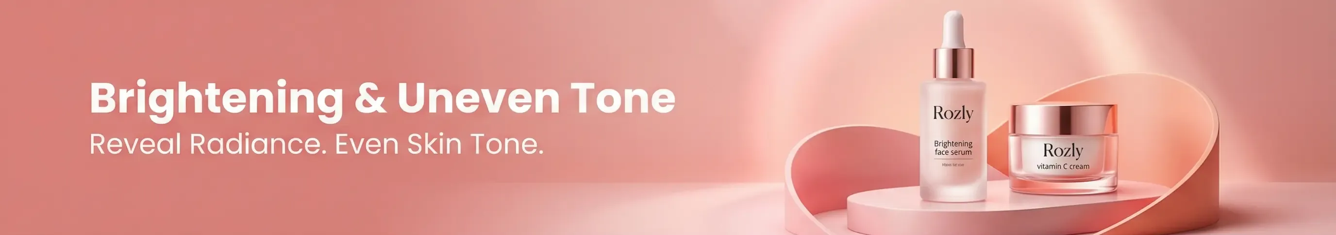 Brightening face wash for glowing skin in Pakistan featuring Vitamin C and Rice extracts banner