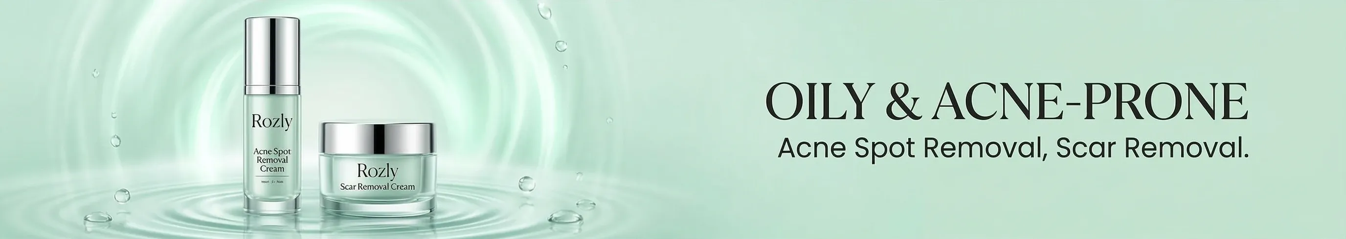 Best Oily Skin Cream For Scar Removal Cream in Pakistan banner with luxury products at Rozly.