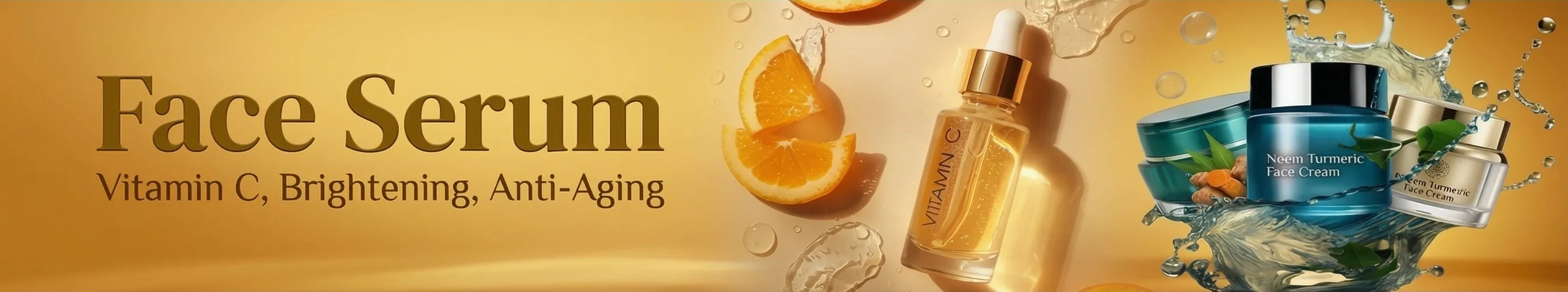 Best Face Serum in Pakistan banner with luxury products at Rozly.
